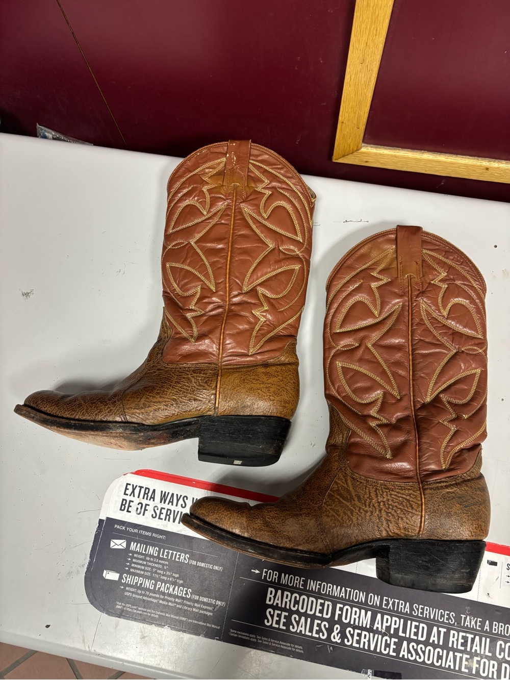 La Gran Bota Brown Leather Western Cowboy Boots | Men’s Size 8.5 Women Size 10 - Picture 3 of 7